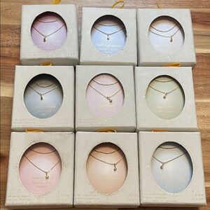 14k gold dipped genuine birthstone necklace